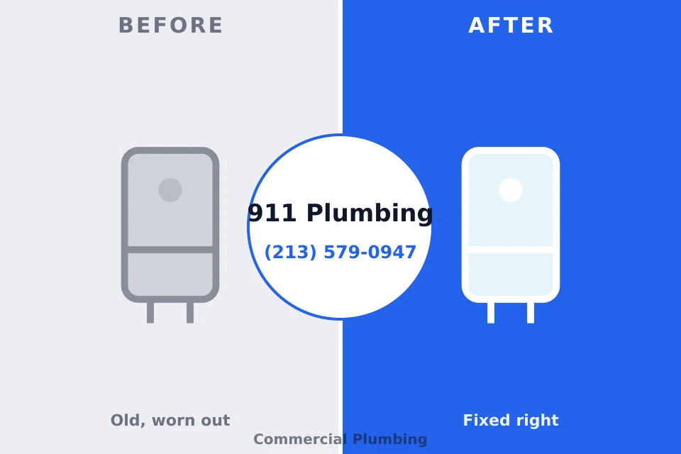 Before and after: plumbing repair Fairview Heights, IL